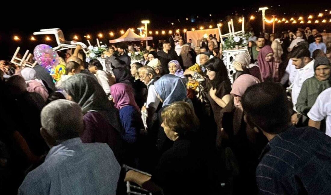 Bartın’ın Ulus ilçesinde açık havada gerçekleşen bir düğün, beklenmedik bir