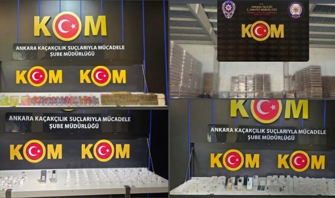 Ankara Emniyet Müdürlüğü Kaçakçılık Suçlarıyla Mücadele Şube Müdürlüğü (KOM) tarafından