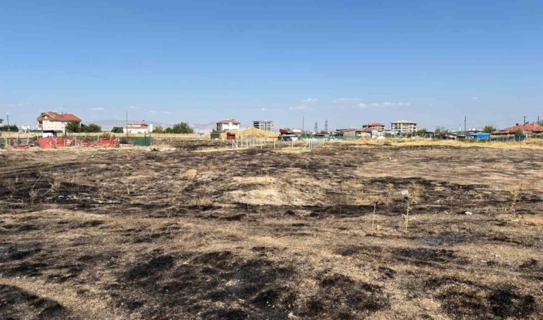 Sincan ilçesinin Çimşit Mahallesi’nde bulunan bir arazide çıkan yangın, itfaiye