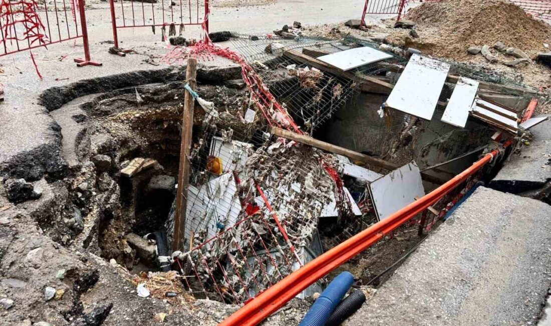 Ankara’da şiddetli yağışların neden olduğu sel suları, Keçiören ilçesinde Gülgün