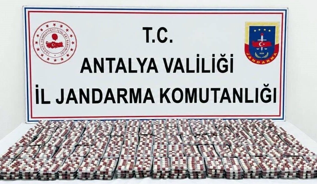 Manavgat ilçesinde gerçekleştirilen operasyonda 6 bin 540 adet sentetik hap