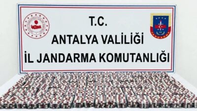 Manavgat ilçesinde gerçekleştirilen operasyonda 6 bin 540 adet sentetik hap