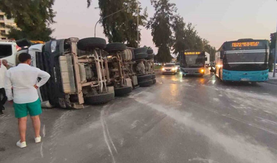Antalya’da, bir beton mikseri sürücüsü, dün akşam saatlerinde Dumlupınar Bulvarı