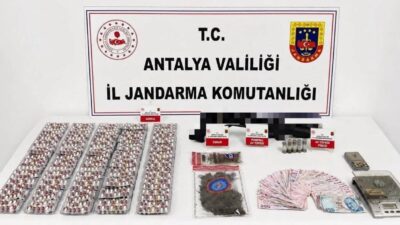 Kepez ve Döşemealtı ilçelerinde düzenlenen uyuşturucu operasyonunda 6 kilo 850