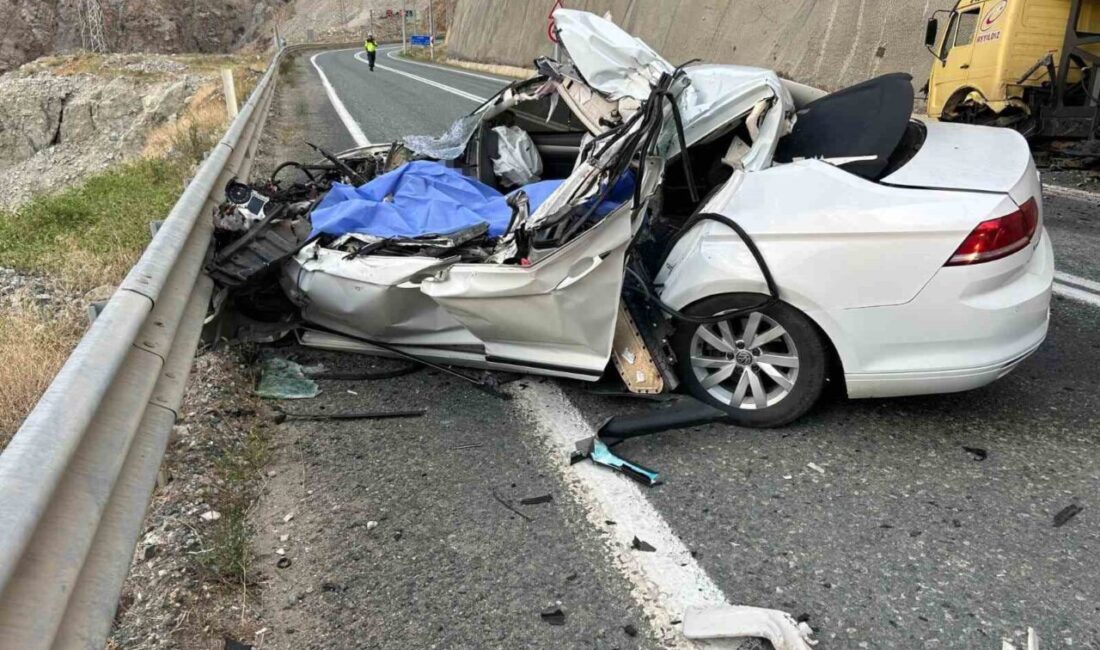 Artvin-Erzurum kara yolunda otomobil ile kamyonun çarpışması sonucu bir kişi