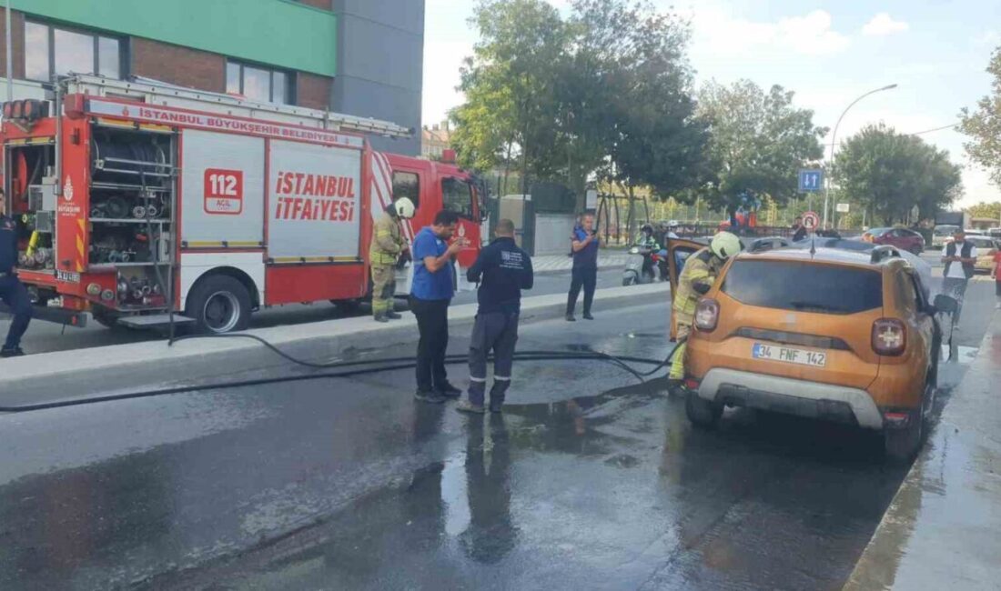 Avcılar’da park halindeki bir araçta çıkan yangına Yunus timleri müdahale