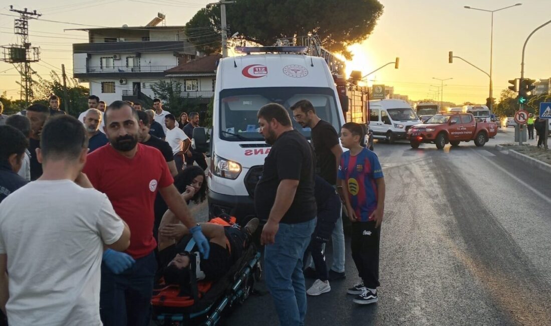 Aydın’ın İncirliova ilçesinde meydana gelen bir kaza sonucunda beton mikseri,
