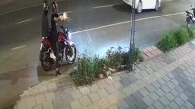 Mersin’de bir kask takan şüphelinin iş yerine ateş ettiği anlar,