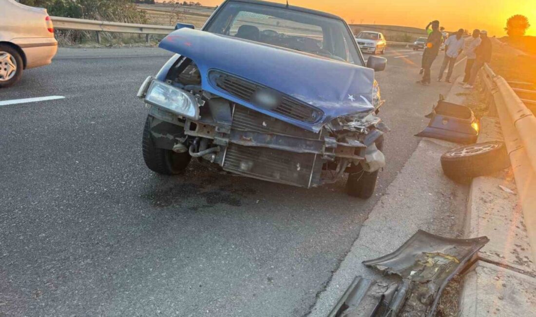 Babaeski ilçesinde seyir halinde olan bir aracın lastiğinin çıkması sonucu