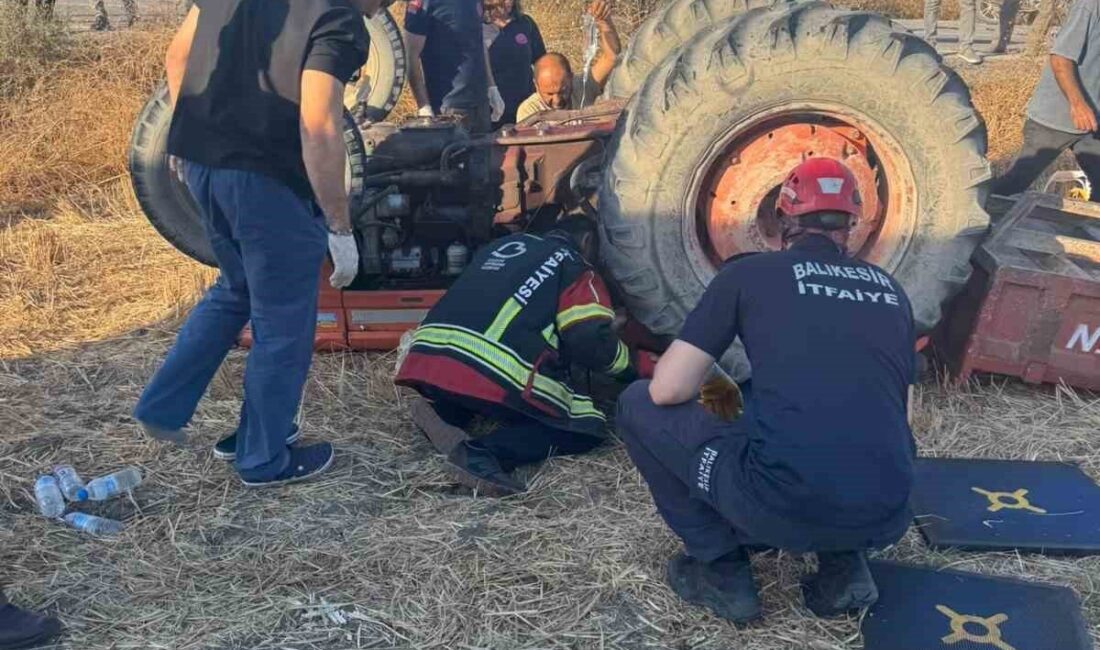 Balıkesir’in Altıeylül ilçesinde bir otomobil ile traktörün karıştığı kaza sonucunda