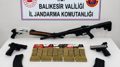 Balıkesir’de Bandırma ve Ayvalık ilçelerinde silah ve mühimmat ticaretine yönelik