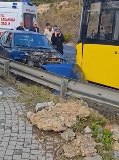 Başakşehir’de son zamanlarda meydana gelen bir trafik kazasında İETT otobüsü