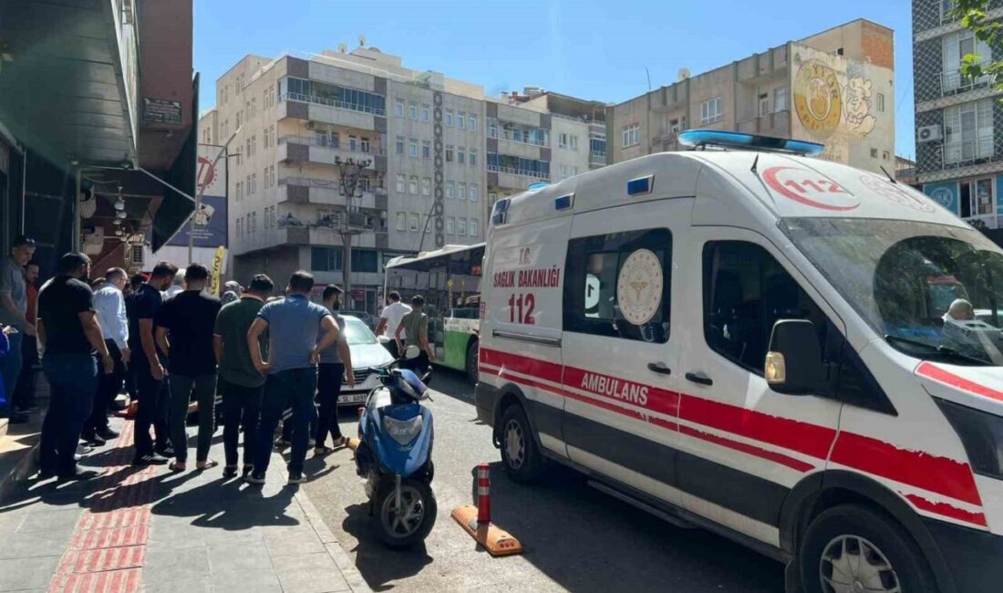 Batman’da gerçekleşen trafik kazasında belediye otobüsü ile motosiklet çarpıştı ve