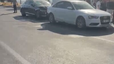 Batman’ın Kozluk ilçesinde iki aracın çarpışması sonucu meydana gelen trafik