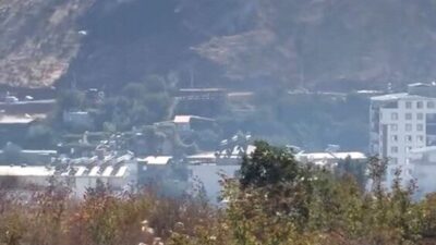 Siirt’in Baykan ilçesinde, Sarıtepe mevkiinde meydana gelen orman yangını, halk