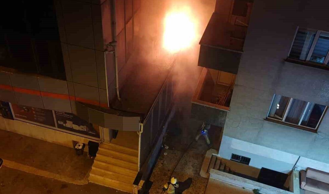 Beykoz ilçesinde yer alan bir iş yerinde meydana gelen yangın,
