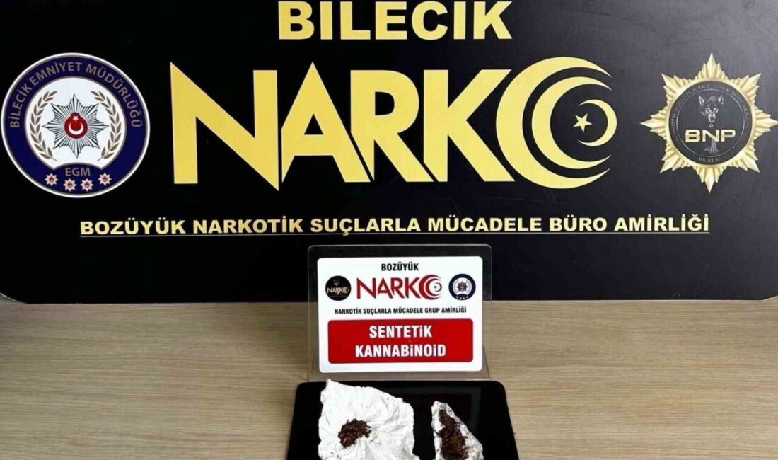 Bilecik ilinde gerçekleştirilen uyuşturucu operasyonunda polis ekipleri tarafından 1 şüpheli