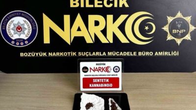 Bilecik ilinde gerçekleştirilen uyuşturucu operasyonunda polis ekipleri tarafından 1 şüpheli