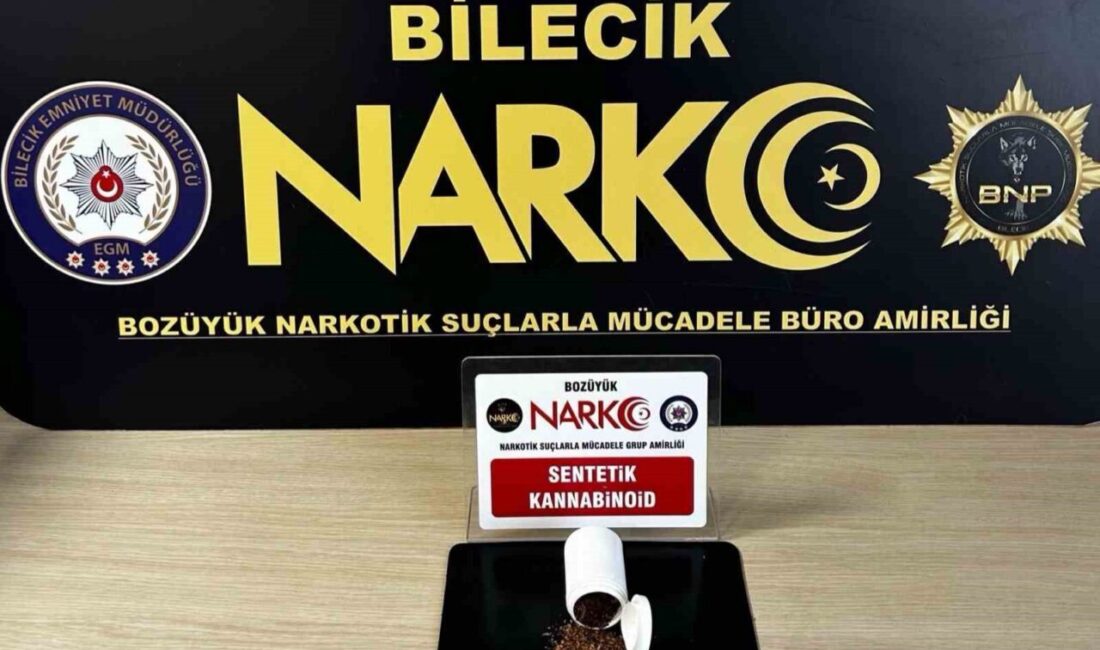 Bilecik ilinde gerçekleştirilen bir uyuşturucu operasyonunda 2 kişi polis ekipleri