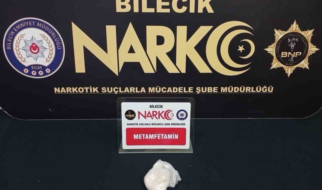 Bilecik’te polis ekipleri tarafından gerçekleştirilen bir operasyonda, bir kişi metamfetamin