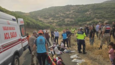 Bingöl’ün Adaklı ilçesinde bir minibüsün şarampole devrilmesi sonucu meydana gelen