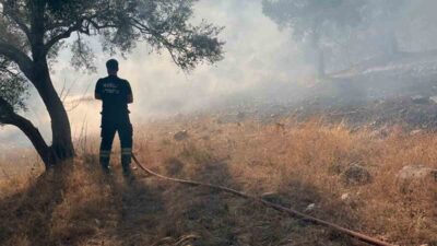 Muğla’nın Bodrum ilçesine bağlı Milas karayolunda bulunan Kemikler Mahallesi’nde çıkan