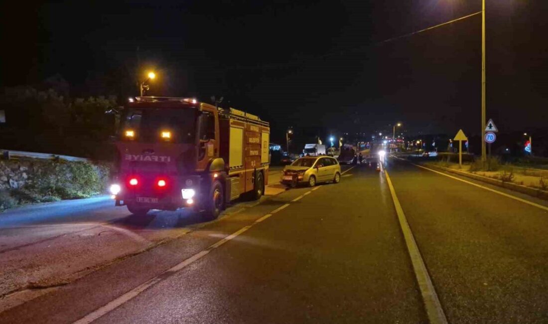 Bolu Dağı’nda meydana gelen trafik kazasında otomobil ile traktör çarpıştı,