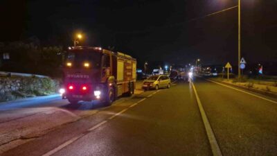 Bolu Dağı’nda meydana gelen trafik kazasında otomobil ile traktör çarpıştı,