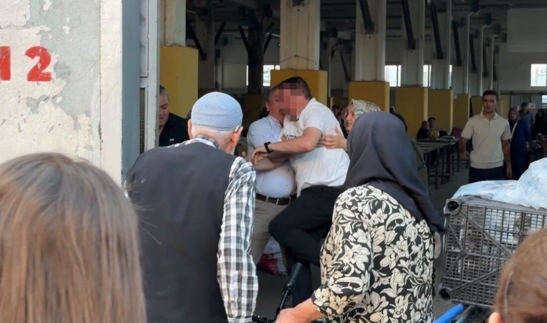 Bolu’da, İhsaniye Mahallesi’nde kurulan Bolu Pazarı’nda yaşanan olayda, pazar yerinde