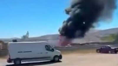 Sivas’ta, boş bir tankerde çıkan yangın itfaiye ekipleri tarafından kontrol
