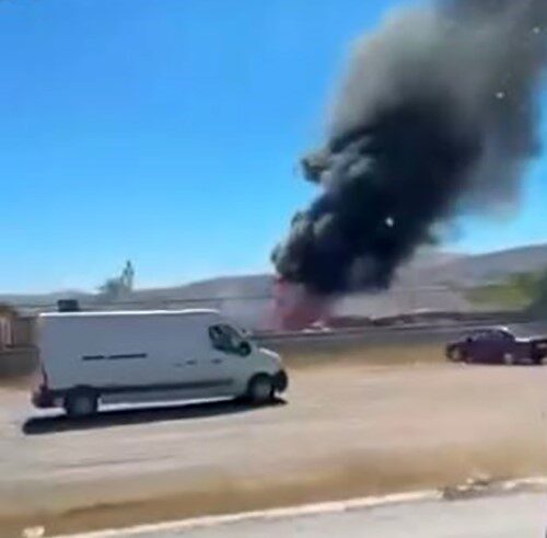 Sivas’ta, boş bir tankerde çıkan yangın itfaiye ekipleri tarafından kontrol
