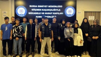 Bursa’da düzensiz göç ve göçmen kaçakçılığıyla mücadele kapsamında yapılan operasyonlarda