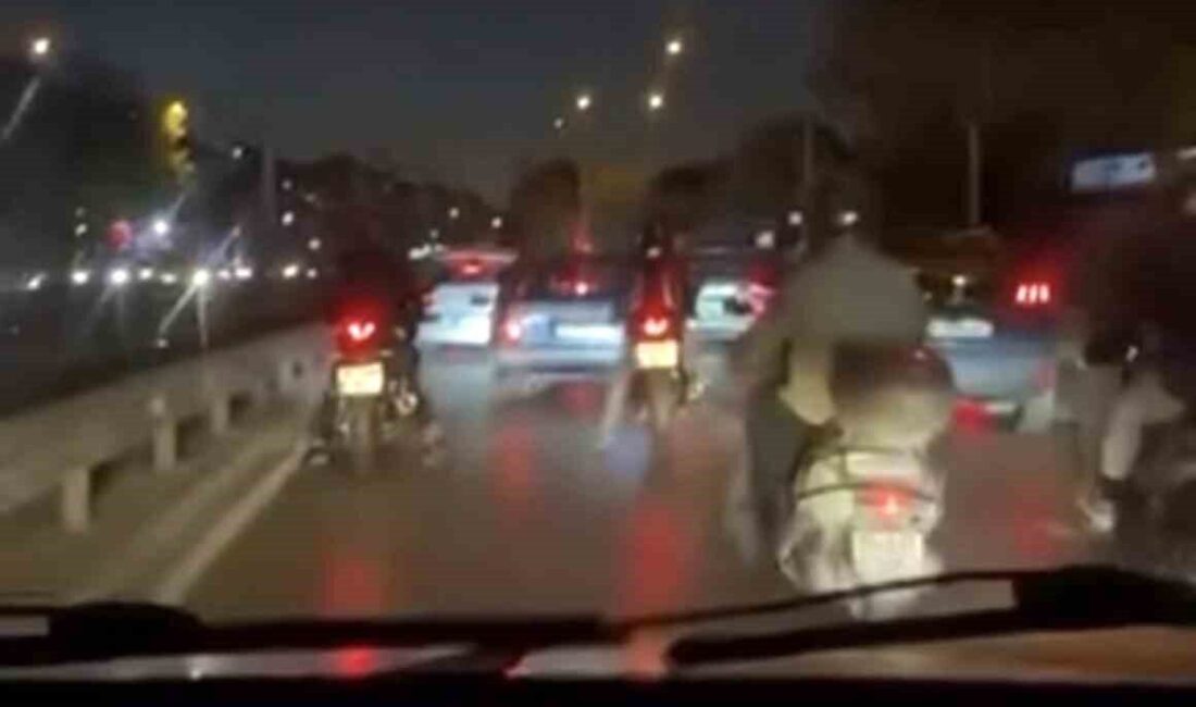 Bursa’da bir otomobil sürücüsü ile motosiklet sürücüleri arasında yol vermeye