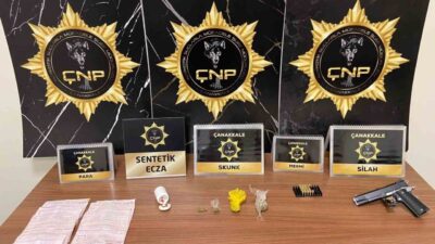 Çanakkale’de yapılan huzur uygulamaları sırasında, 16 şüpheli farklı suçlardan aranırken
