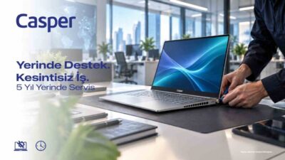 Casper, kurumsal müşterilerine Yerinde Servis hizmeti sunmaktadır. Bu hizmet, uzaktan