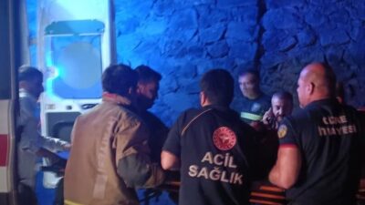 Cizre ilçesinde meydana gelen trafik kazasında, şarampole devrilen aracın sürücüsü