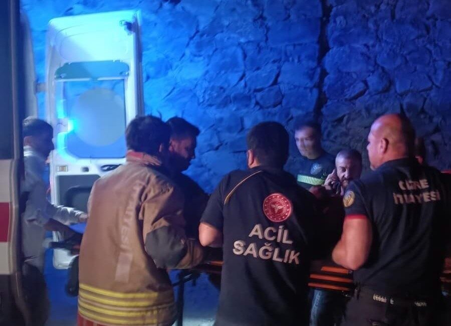 Cizre ilçesinde meydana gelen trafik kazasında, şarampole devrilen aracın sürücüsü