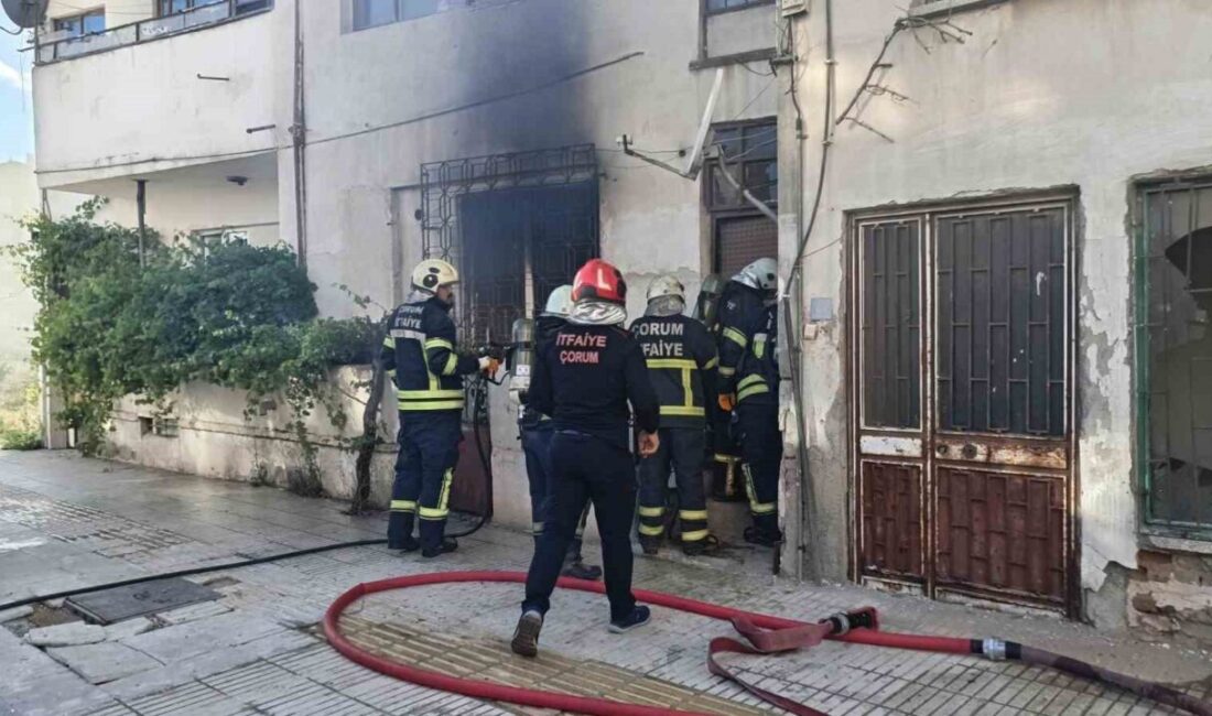 Çorum’un Kale Mahallesi Kıbrıs Caddesi’nde bulunan bir apartmanın giriş katındaki