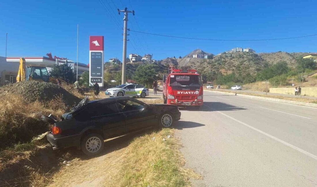 Çorum’un İskilip ilçesinde meydana gelen trafik kazasında, bir aracın yoldan