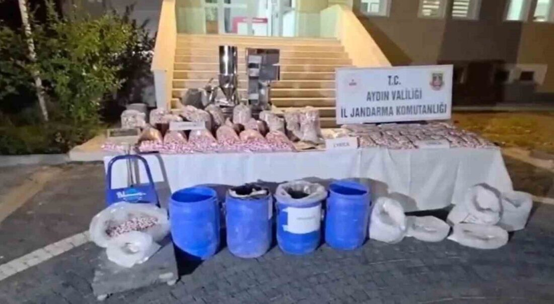 Didim ilçesinde gerçekleştirilen 100 milyonluk uyuşturucu operasyonunda, yasa dışı sentetik