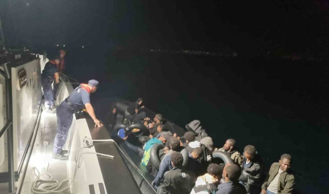 Didim ilçesinde Sahil Güvenlik Mobil Kıyı Gözetleme Aracı tarafından tespit