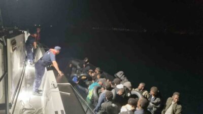 Didim ilçesinde Sahil Güvenlik Mobil Kıyı Gözetleme Aracı tarafından tespit