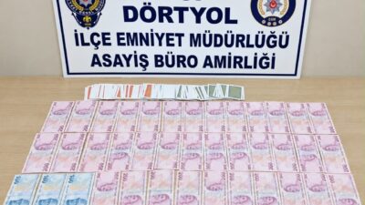 Hatay’ın Dörtyol ilçesinde bir iş yerinde gerçekleştirilen denetimde kumar oynadıkları