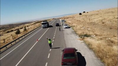 Yozgat Merkez İlçe Jandarma Komutanlığı Trafik Jandarması timleri, trafik güvenliğini