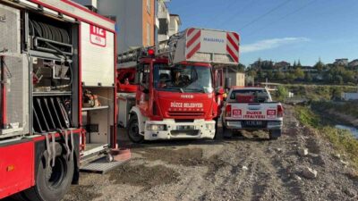 Düzce ilinde, Konuralp bölgesinde bulunan 4 katlı bir binanın zemin