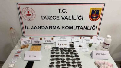 Çilimli ilçesinde düzenlenen operasyonda uyuşturucu madde ele geçirildi ve olayla