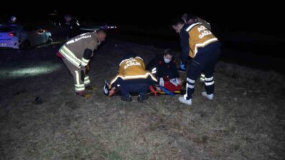 Edirne-Havsa karayolunda meydana gelen trafik kazasında, sürücü kontrolü kaybederek otomobilin