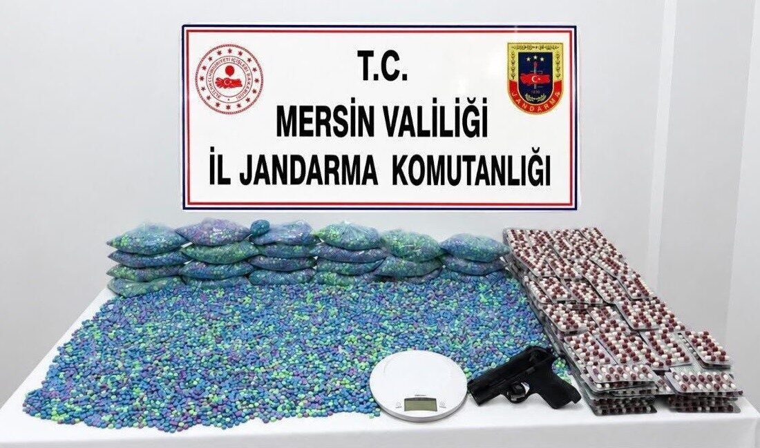 Mersin’in Erdemli ilçesinde jandarma ekipleri, belirli bir adrese operasyon düzenledi