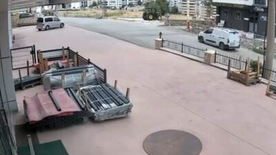 Elazığ ilindeki bir olayda, el freni çekilmemiş olan bir hafif