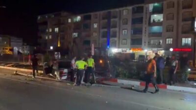Kovancılar ilçesinde meydana gelen bir trafik kazasında köpeğe çarpan bir